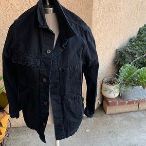 Zara XS denim jacket well loved …so cute this fall as a layered staple piece